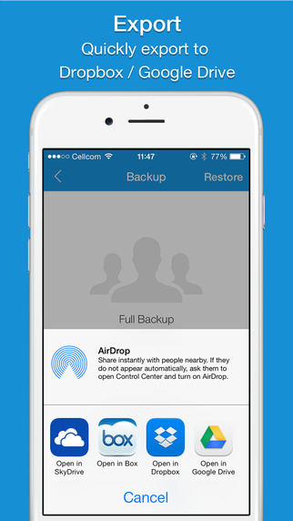 【免費生產應用App】Easy Backup Pro - My Contacts Backup Assistant for iCloud, Google, Gmail & Yahoo Contacts-APP點子