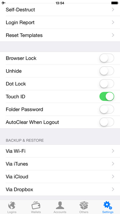 Screenshots of Password Manager Vault - FingerPrint Lock Account Wallet &1 Secure Passcode Safe for iPhone