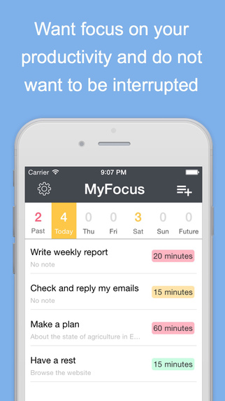 MyFocus for watch: Focus on your productivity