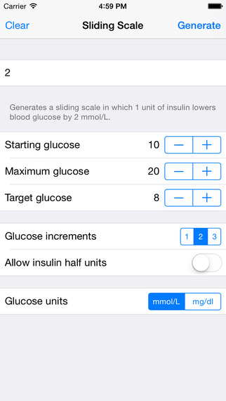 Sliding Scale - for doctors and nurses prescribing insulin
