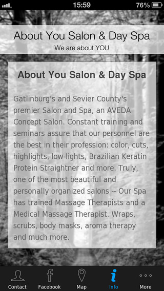 【免費健康App】About You Salon & Day Spa-APP點子