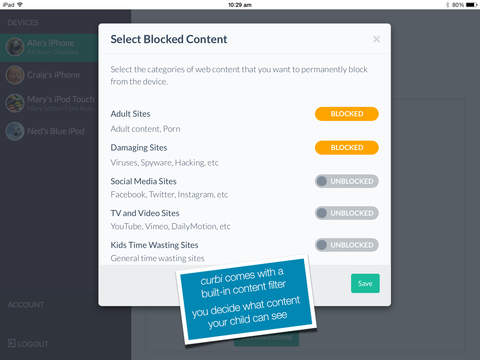 【免費工具App】curbi - Parental Controls for iOS-APP點子