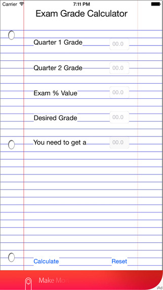 Exam Grade Calculator