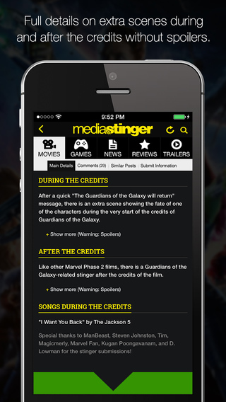 【免費娛樂App】MediaStinger - Movie and Video Game After Credits Database-APP點子