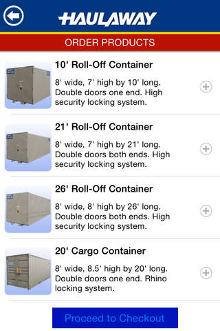 Haulaway Storage Container App screenshot 2