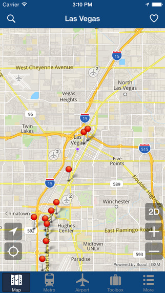 Las Vegas Offline Map - City Metro Airport