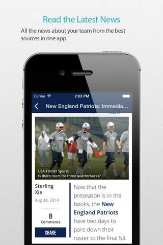 New England Football Alarm Pro screenshot 3