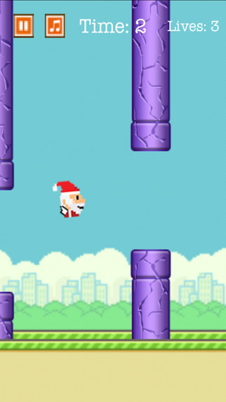 【免費遊戲App】Aaaaaah! Flappy Santa-APP點子