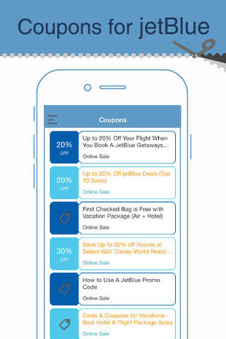 Coupons for JetBlue Airways screenshot 2