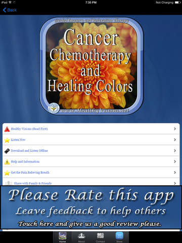 Cancer Chemotherapy and Healing Colors for iPad screenshot 2