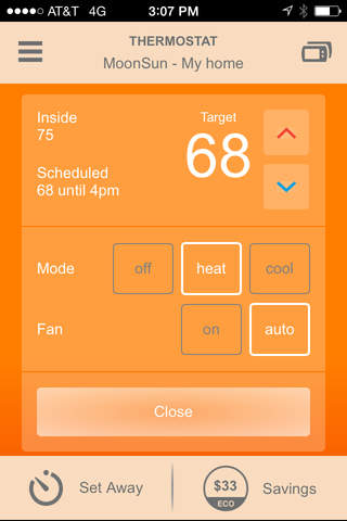 EcoFactor Thermostat screenshot 2