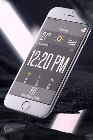 cLockWeather 5.5 inch - 4.7 inch for iOS 8 screenshot 2