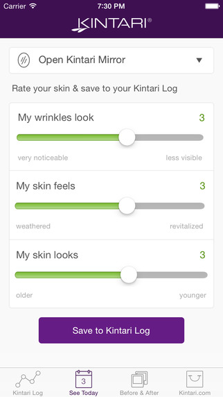 Kintari Reflection™ Your Anti-Aging Skin Care Tracker