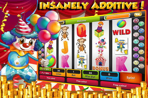 A The Funny Clown Slots - Play The Supreme Game PRO screenshot 3