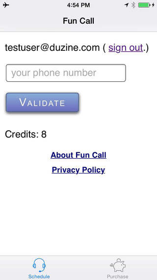 Fun Call - automatic phone calls on demand or on a schedule