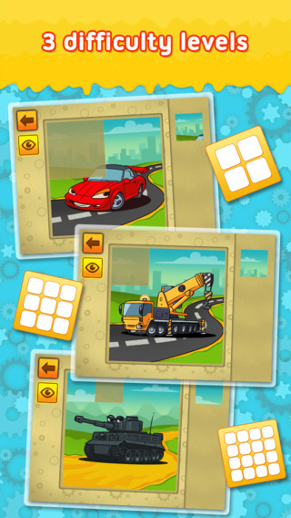 【免費娛樂App】Cars, Trucks and other Vehicles: 2 - puzzle game for little boys and preschool kids - Free-APP點子