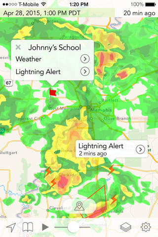 Lightning Cast - Push Notifications, Alerts, NOAA Weather Radar screenshot 2