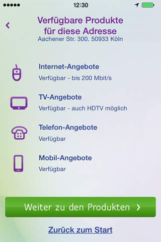 Unitymedia Verfügbarkeitscheck screenshot 3