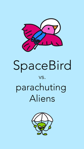 【免費遊戲App】Amazing Doodle Skydive - Space Bird vs. Aliens with Parachutes-APP點子