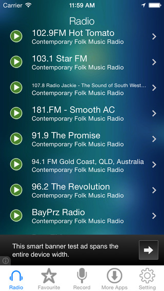 Contemporary Folk Music Radio Recorder
