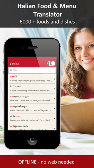 【免費生活App】Translate Italian Dishes. Food Translation Dictionary for Restaurant Meals & Trattoria Cuisine in Italy. Translator ihg Lake Garda Maggiore Como, Sicily, Naples, Tuscany, Alitalia. Foodandwine connoisseurs bon appetit!-APP點子