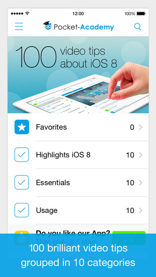 100 Video Tips for iOS 8 on iPad iPhone