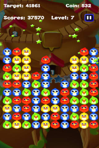 Splashy Cookie Slingshot Bird: A birds flow addictive puzzle games screenshot 2