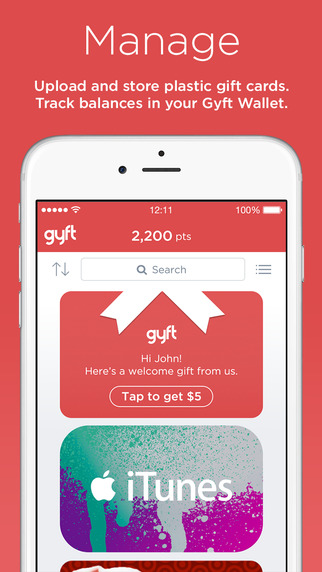 Gyft - Mobile Gift Card Wallet to Send Buy Manage and Store Gift Cards. Earn Rewards to Save.
