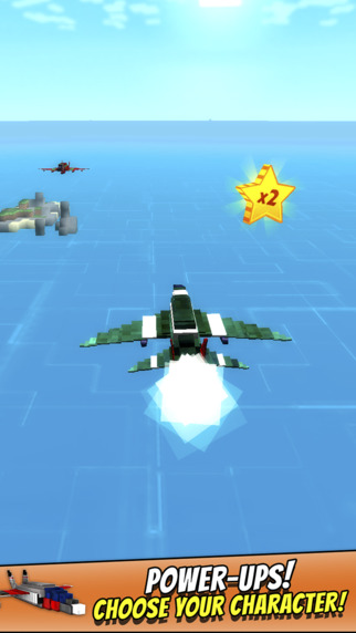 【免費遊戲App】Sky Wars - Mine Best Cubical Airplane Combat Game-APP點子