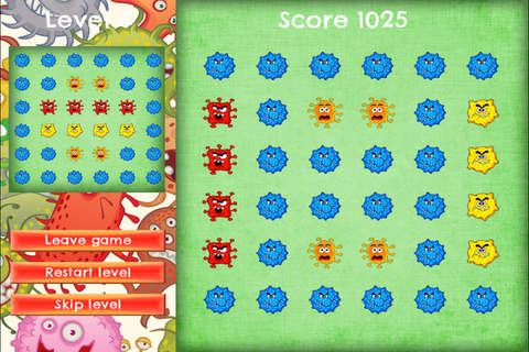 Virus Hunter - FREE - Slide Rows And Match Virus Types Super Puzzle Game screenshot 3
