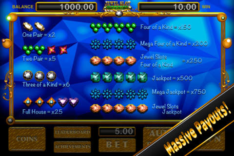 Jewel Slots - The Lucky One Run the Gems: King of Games Triple 777 Diamond Slot Machine screenshot 4