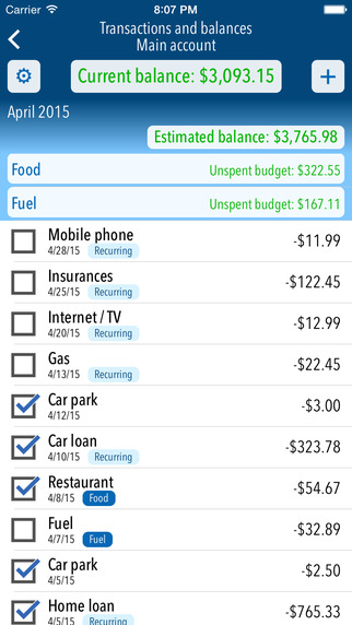 EstiBudget: Estimate your month end