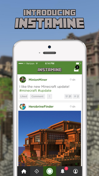 InstaMine - Social Network for Minecraft Skins Wiki Servers Mods More