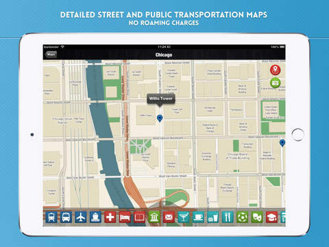 【免費旅遊App】Chicago Travel Guide with Offline City Street Maps-APP點子