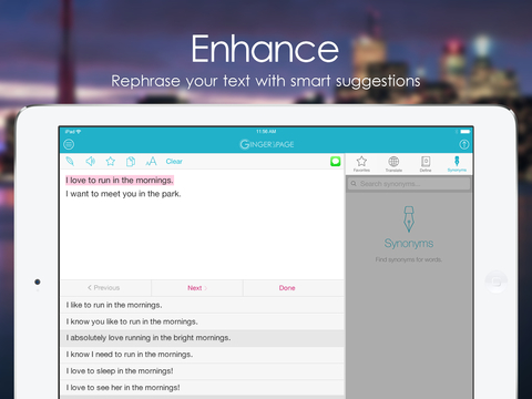 【免費生產應用App】Ginger Page Writing App: Spell Check, Translations, Synonyms, Grammar Checker & More!-APP點子