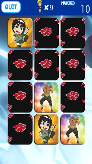 Card Memory Battle For Naruto Edition