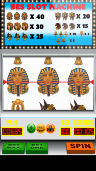 Bes Slots Machine - Egyptian Treasure Casino Slots Vegas Slots Bingo Video