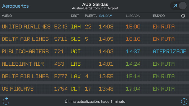 LLEGADA DE VUELOS A llegada de vuelos a: