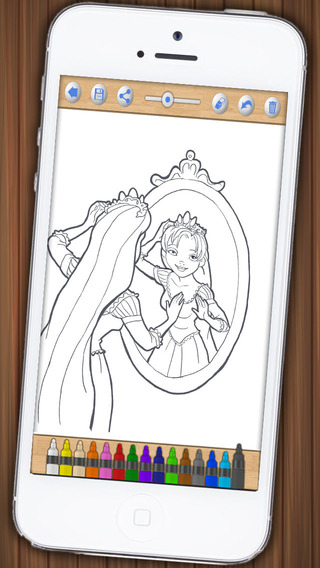 【免費攝影App】Paint Princess Rapunzel – Drawings of princesses to color-APP點子