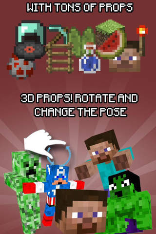 Camcrafter Minecam - Picture builder on yr. photos with stickers - PE Edition screenshot 2