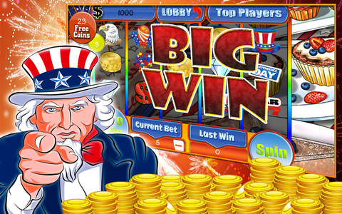 Independence day slots machine - 4th of july holiday patriotic casino game screenshot 2
