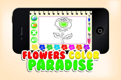 Flower Color Paradise - Learn Free Amazing HD Paint & Educational Activities for Toddlers, Pre School, Kindergarten & K-12 Kids screenshot 3