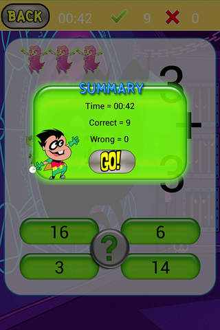 Maths Kids for Teen Titans GO Edition screenshot 2
