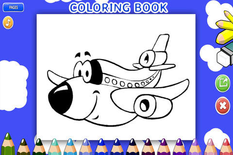 Planes Aircraft & Jets Coloring Book - All Styles & Ages! screenshot 2