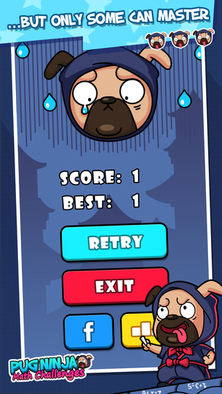 【免費遊戲App】Pug Ninja - Math Challenges-APP點子