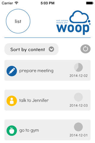 WOOP app screenshot 3