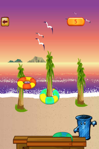 Beach Blanket Balloon Palm Tree Tropical Matching Ring Toss screenshot 3