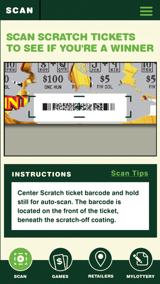 Colorado Lottery Scratch App – Scan barcodes to check tickets enter second-chance drawings and more.