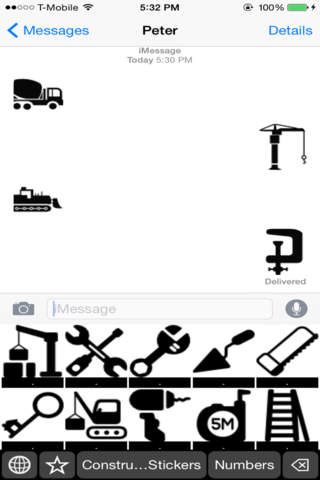 Construction Stickers Keyboard: Using Icons to Chat about Work of Life screenshot 4