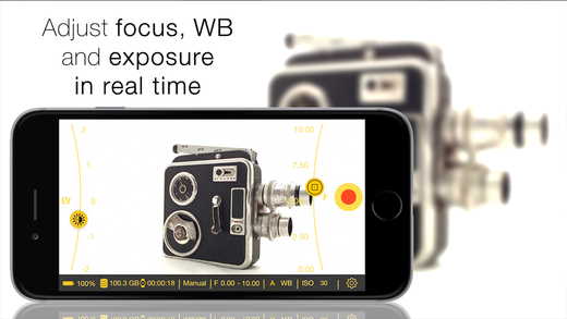 iPhocus - Manual camcorder - Focus Exposure ISO and White Balance controls for your videos like in a